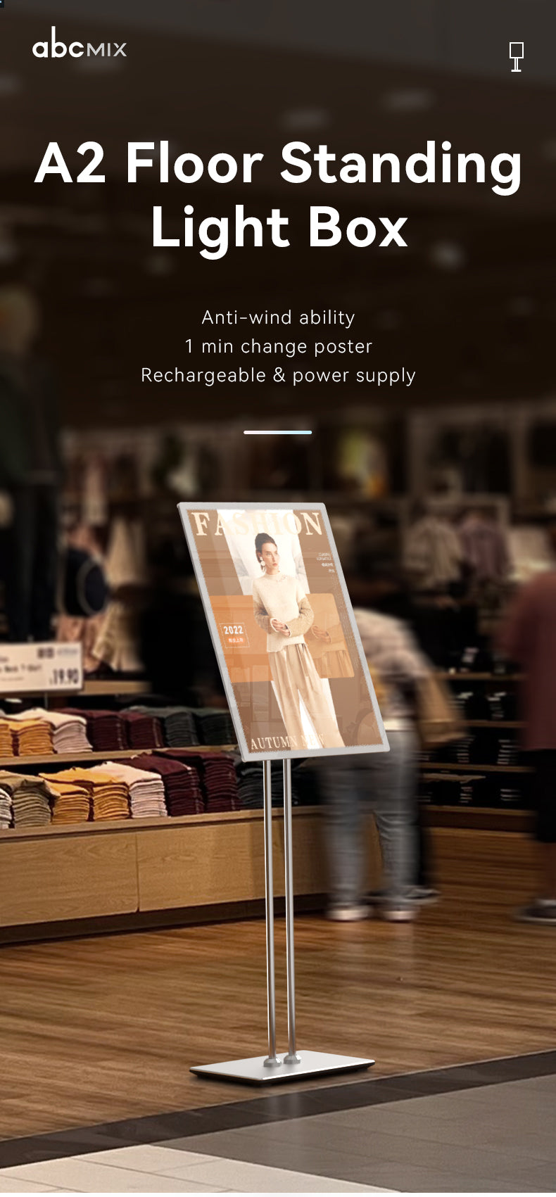 A2 Floor Standing Light Box