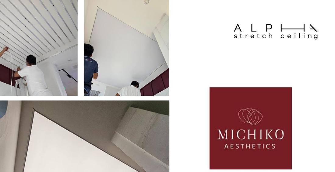 Emsphere stretch ceiling installation