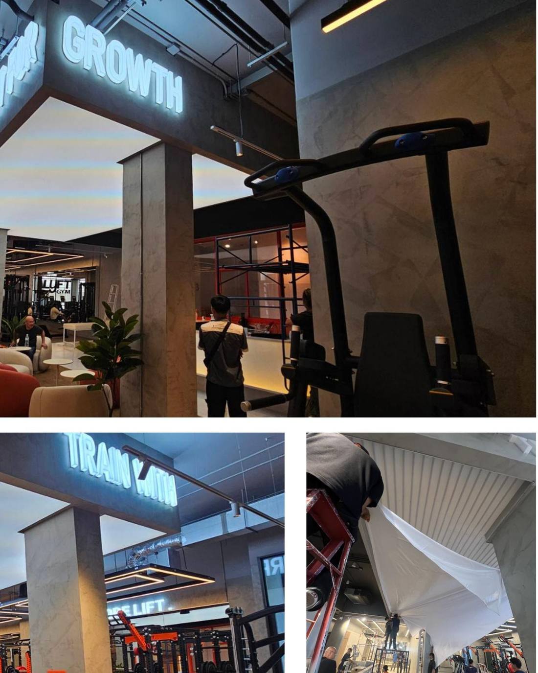 Lift gym Sathorn stretch ceiling feature