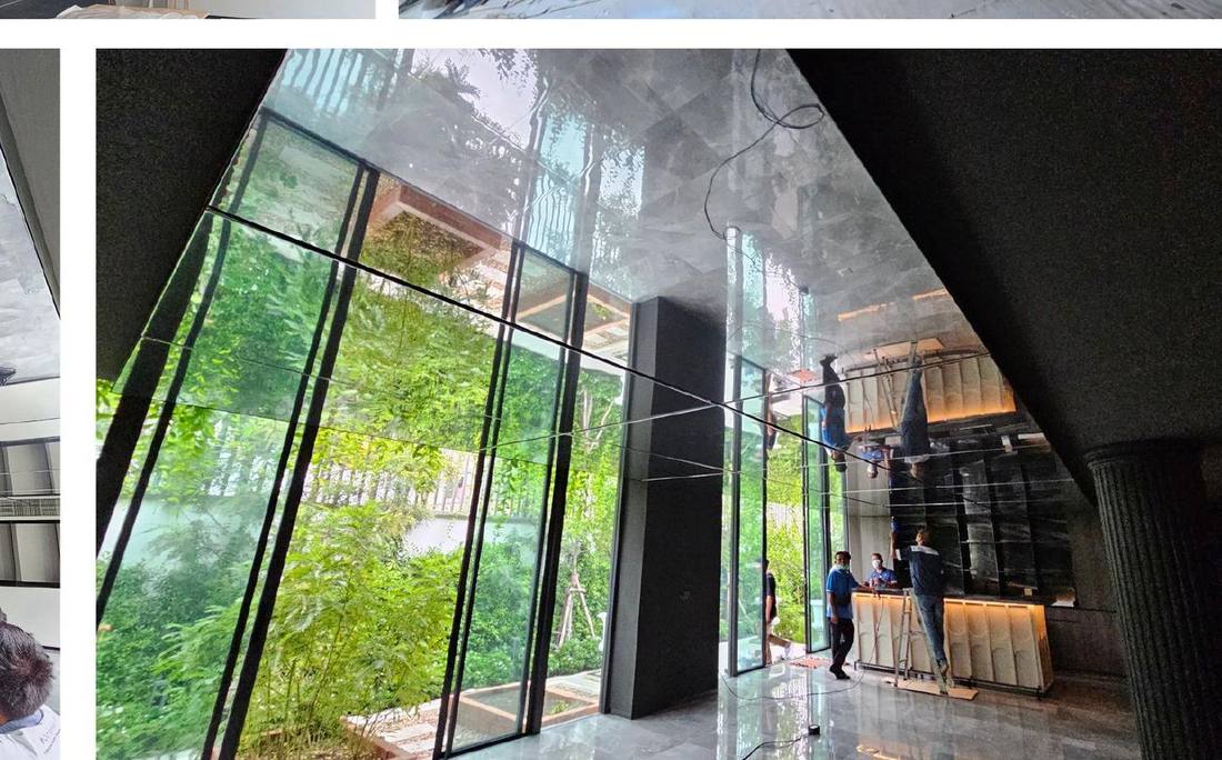 Private residence reflective stretch ceiling